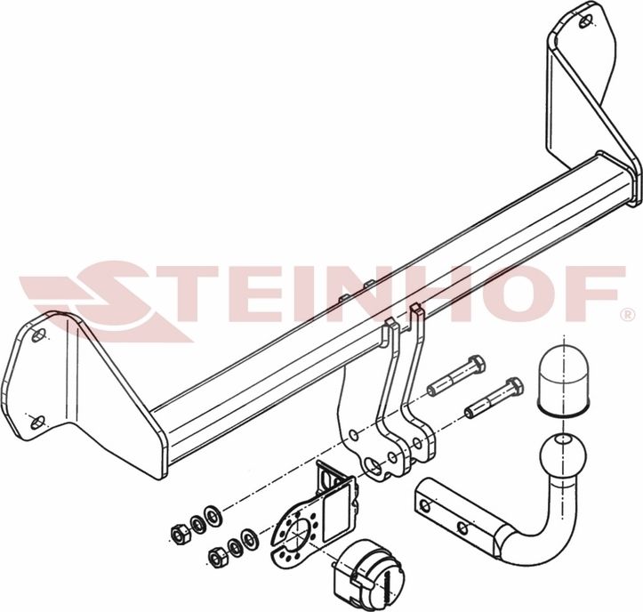 Фаркоп Steinhof для BMW 1-серия F20/F21 3/5-дв. 2011-2019. Артикул B-072