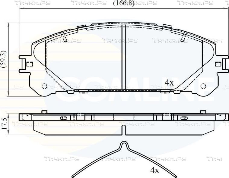 Тормозные колодки Comline Comline передние для Toyota RAV4 V (XA50) 2018-2026. Артикул CBP02267