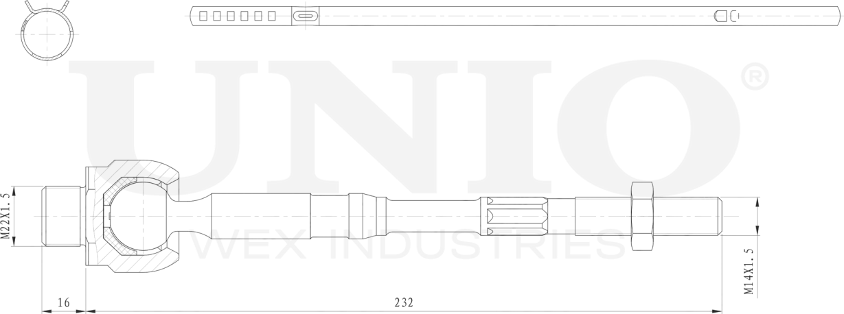 Тяга рулевая (Unio). Артикул SSP-30009