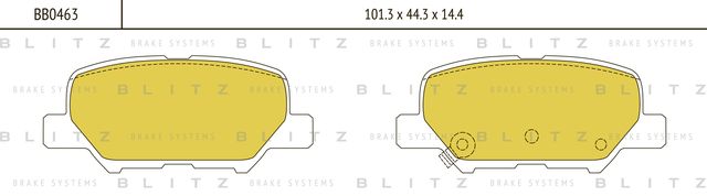 Колодки тормозные CITROEN C4 12- задн. (Blitz). Артикул BB0463