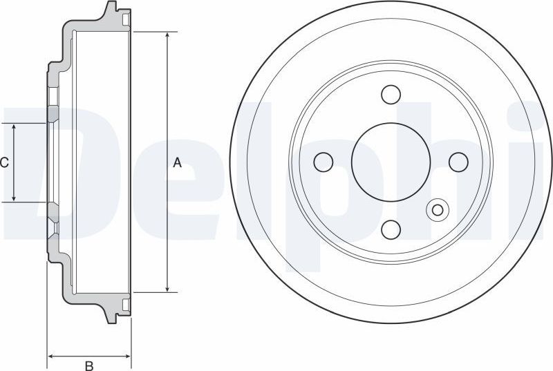 Тормозной барабан Delphi. Артикул BF554