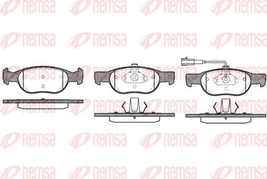 Тормозные колодки Remsa передние для Fiat Brava 1996-2001. Артикул 0588.31