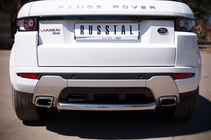 Защита RusStal заднего бампера d76 (дуга) для Land Rover Range Rover Evoque I Dynamic 2011-2018. Артикул REDZ-000664