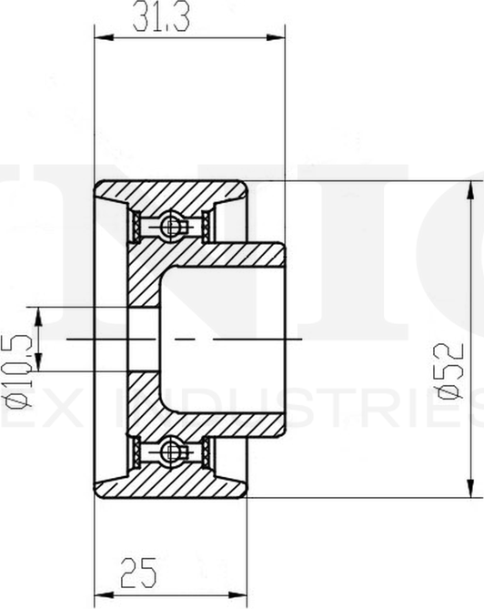Ролик зубчатого ремня ГРМ направляющий (Unio). Артикул TNS-10147