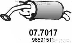 Глушитель (задняя часть) Asso для Daewoo Matiz I 2005-2010. Артикул 07.7017