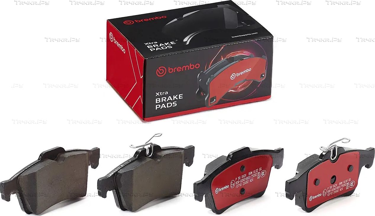 Тормозные колодки Brembo XTRA LINE для Volvo S40 II 2004-2012. Артикул P 59 042X
