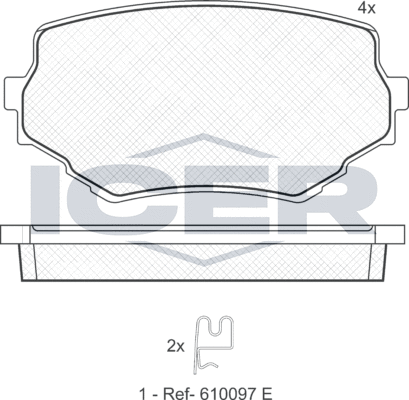 Тормозные колодки Icer. Артикул 181319