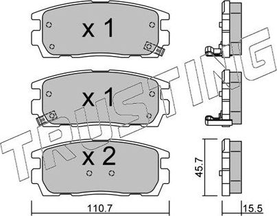 Тормозные колодки Trusting. Артикул 795.0