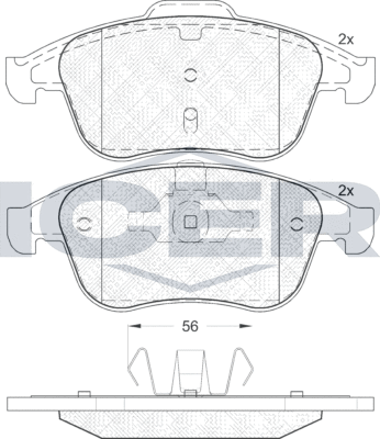 Тормозные колодки Icer передние для Renault Laguna III 2007-2015. Артикул 181859