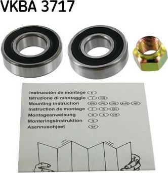 Ступичный подшипник (комплект) SKF. Артикул VKBA 3717