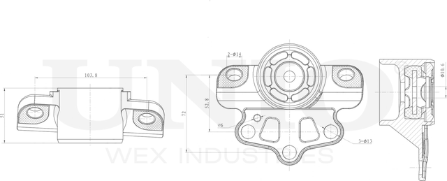 Опора амортизационной стойки (Unio). Артикул RMP-13129