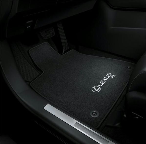 Коврики ворсовые Toyota (оригинал) для салона Lexus RX IV 2015-2026 Черные. Артикул PW210-0E000-C0