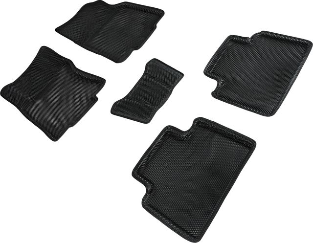Коврики Seintex 3D EVA Соты для салона Nissan X-Trail Т-32 2015-2026 ЧЕРНЫЕ. Артикул 95209