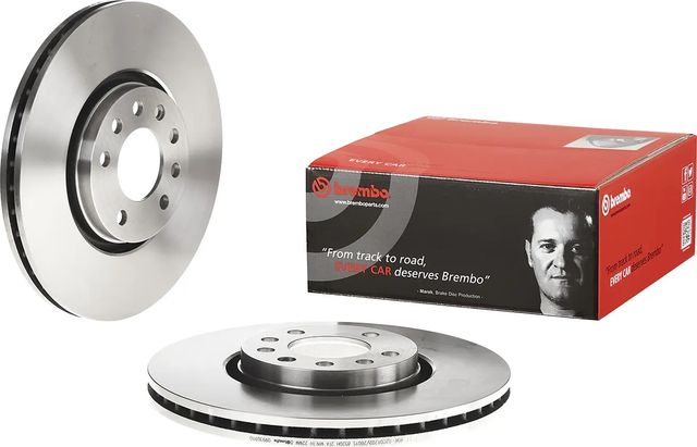 Тормозной диск Brembo передний для Opel Vectra B 1998-2000. Артикул 09.9369.10