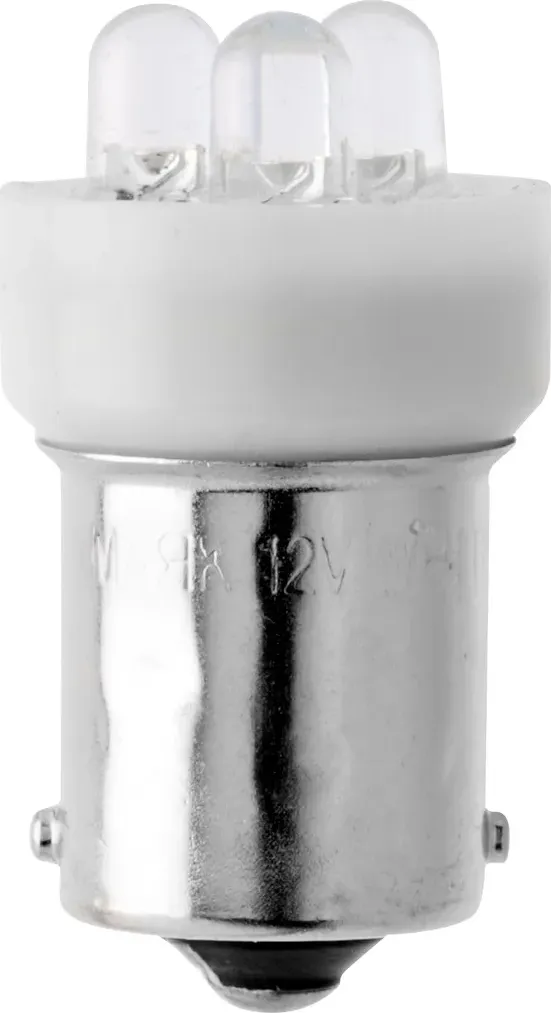 Лампа светодиодная 12V R10W 10W BA15s Маяк 1 шт. картон 12T15-W3LED. Артикул 12T15-W3LED