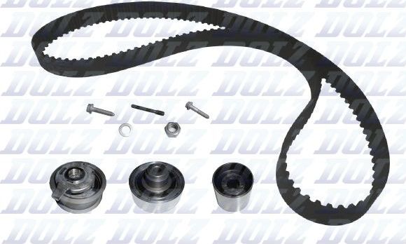 Ремень ГРМ с роликами (комплект) Dolz для SEAT Ibiza II 1996-2002. Артикул SKD108