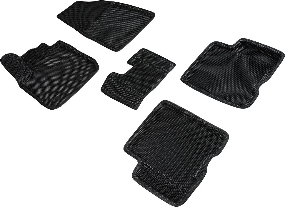 Коврики Seintex 3D EVA Соты для салона Renault Arkana I 2019-2026 ЧЕРНЫЕ. Артикул 95172