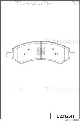 Тормозные колодки MK Kashiyama передние для Dodge RAM IV (DS/DJ) 2008-2010. Артикул D20126H