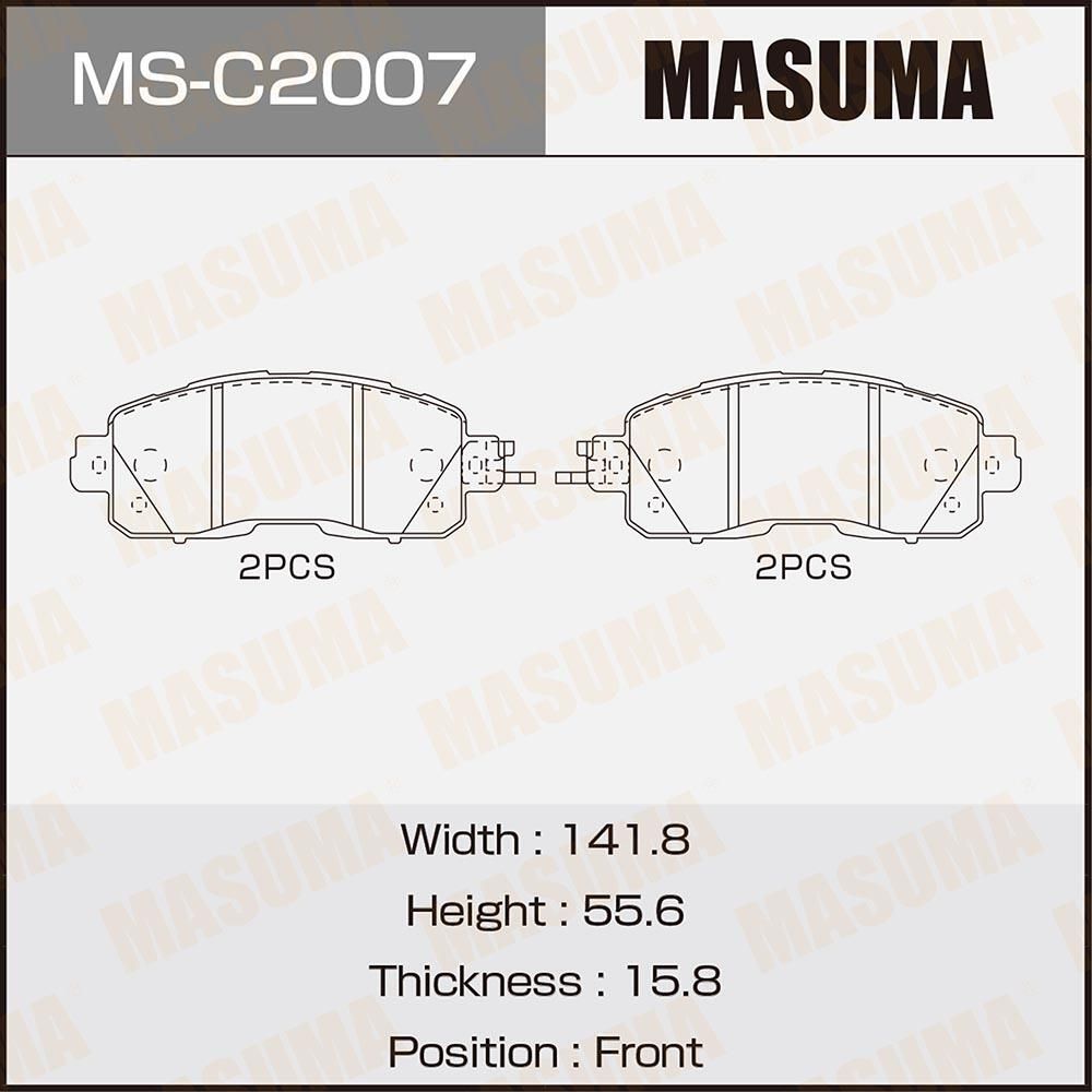 Тормозные колодки Masuma. Артикул MS-C2007