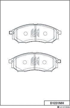 Тормозные колодки MK Kashiyama. Артикул D1231MH