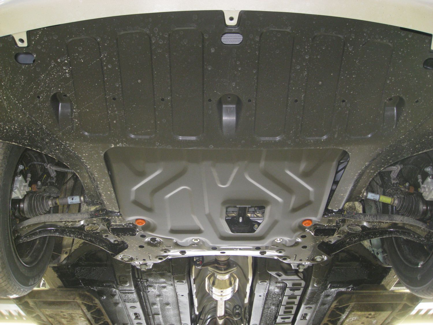 Защита Alfeco для картера и КПП (установка под пыльник) Hyundai Solaris II 2017-2026. Артикул ALF.10.46st