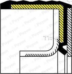 Сальник коленвала Payen (PTFE (Polytetrafluorethylen)) внутренний для Lancia Musa I 2004-2012. Артикул NA5230