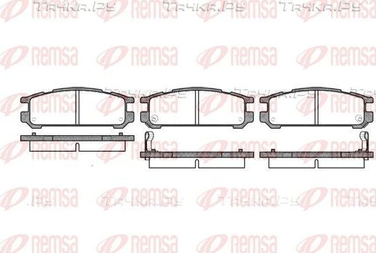 Тормозные колодки Remsa задние для Subaru Impreza I 1992-2000. Артикул 0342.02