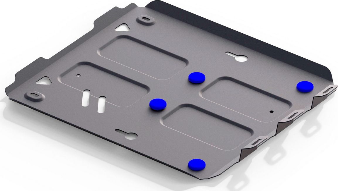 Защита алюминиевая Rival для картера Volkswagen Amarok I рестайлинг 2016-2019 (установка только на а/м со штатной защитой). Артикул 333.5851.1