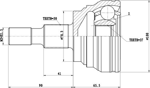 Шрус наружный Mercedes Benz Ml-Class 164 (04-11) (Zikmar). Артикул Z87491R