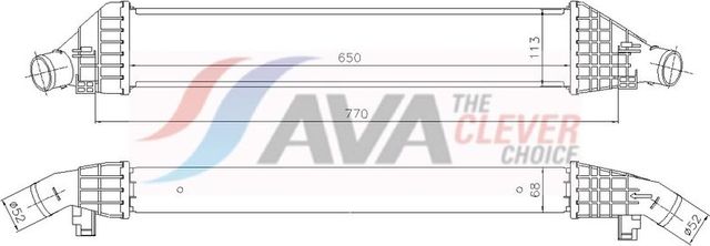 Интеркулер AVA для Fiat Freemont 2011-2016. Артикул FT4493