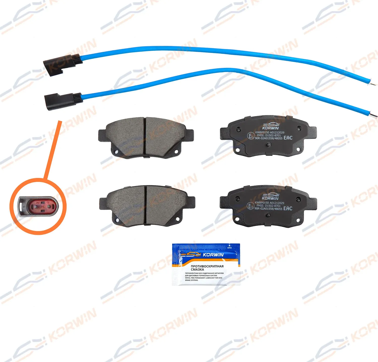 Колодки тормозные зад. Ford Transit 06-/Tourneo Connect 02-/Transit Connect 02 (Korwin). Артикул KWBP0150