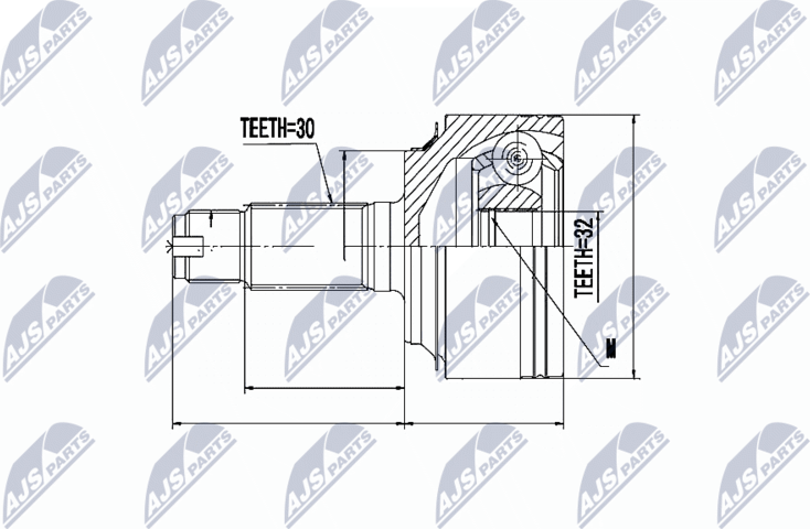 Шрус внутренний (граната) NTY. Артикул NPZ-HD-058