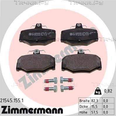 Тормозные колодки Zimmermann. Артикул 21545.155.1