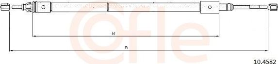 Трос ручника (тросик ручного тормоза) Cofle. Артикул 10.4582
