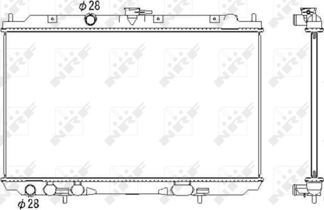 Радиатор охлаждения двигателя NRF для Nissan Almera Tino I 2000-2006. Артикул 53435
