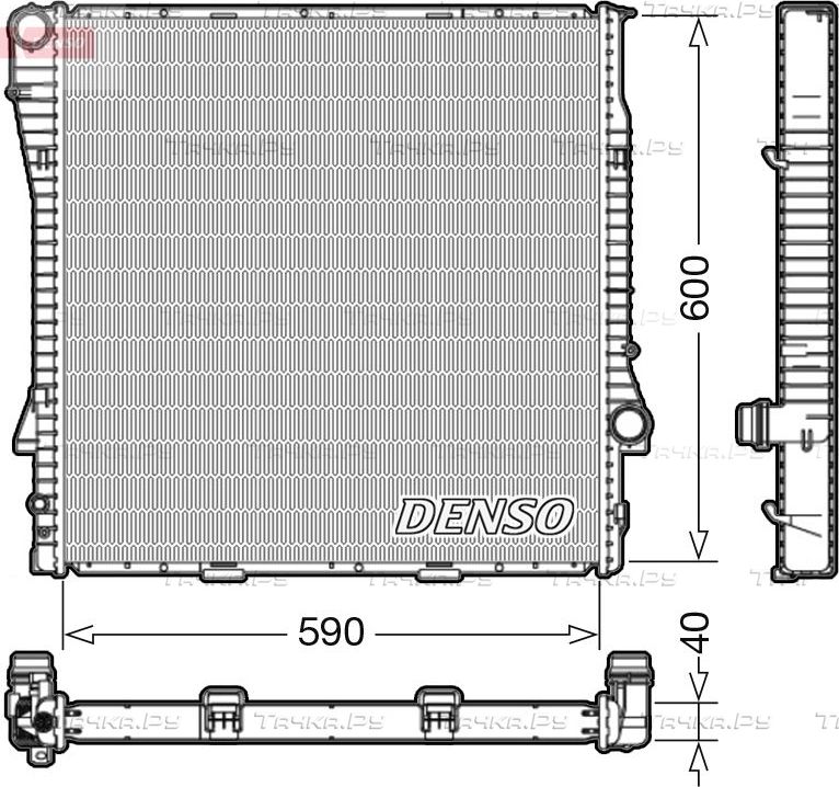 Радиатор охлаждения двигателя Denso. Артикул DRM05112