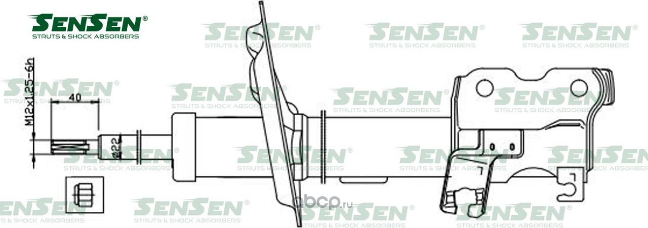 АМОРТ. ПЕРЕД. ГАЗ ЛЕВЫЙ NISSAN TEANA/CEFIRO -F 03 (Sensen). Артикул 42140121