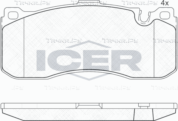 Тормозные колодки Icer передние для BMW 1 I (E81/E82/E87/E88) 2004-2012. Артикул 181964