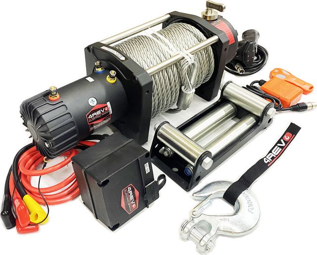 Лебёдка электрическая 12V 4Revo SRX 22000 (Синтетический трос). Артикул 4R-W223A-12