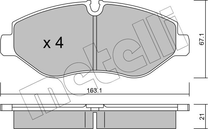 Тормозные колодки Metelli. Артикул 22-0671-0