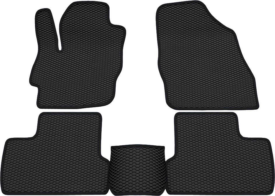 Коврики Rezkon EVA для салона Mazda 3 II 2009-2013 Черный кант. Артикул 9023010101