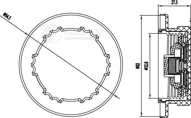 крышка (пробка) расширительного бачка LUZAR для а/м Land Rover Discovery III (04 Luzar (полимерный материал). Артикул LL 1018