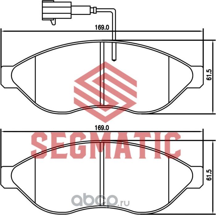 SGBP2631 Колодка торм диск пер Peugeot Boxer 2.2 2006- Fiat Ducato 2.3 2006- Peu (Segmatic) Segmatic. Артикул SGBP2631