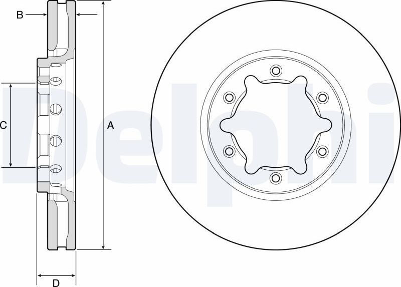 Тормозной диск Delphi. Артикул BG9179