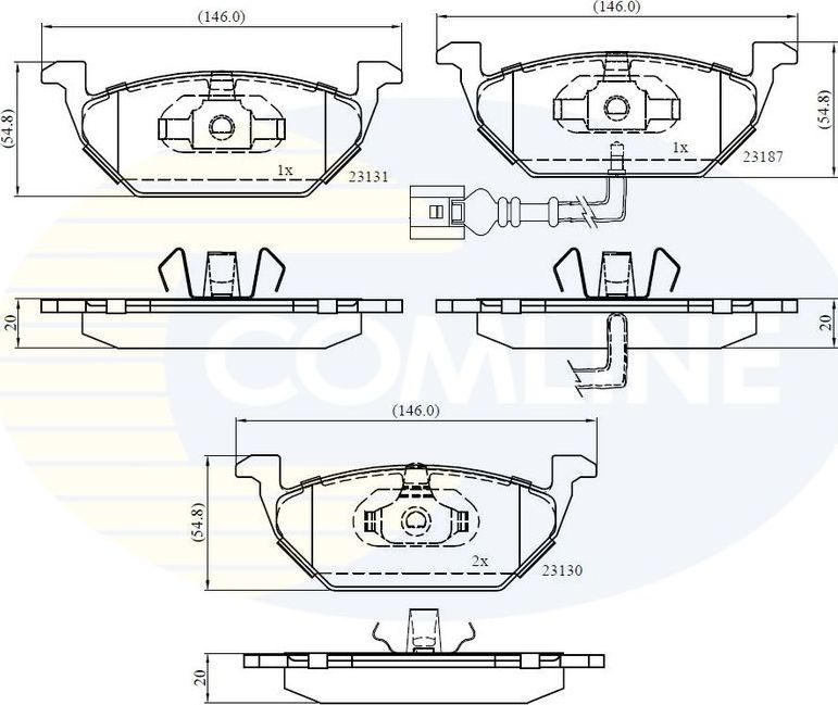 Тормозные колодки Comline Comline. Артикул CBP1851