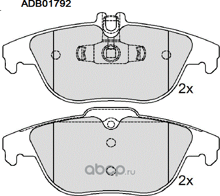 Колодки тормозные дисковые (Allied Nippon). Артикул ADB01792