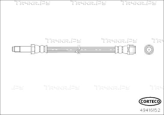 Тормозной шланг Corteco. Артикул 49416152