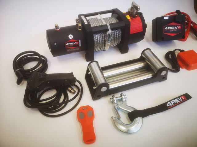 Лебёдка электрическая 12V 4Revo SRX 6500 (Стальной трос). Артикул 4R-W653A-12