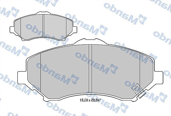 Тормозные колодки Mando передние для Dodge Grand Caravan V 2007-2010. Артикул MBF015453