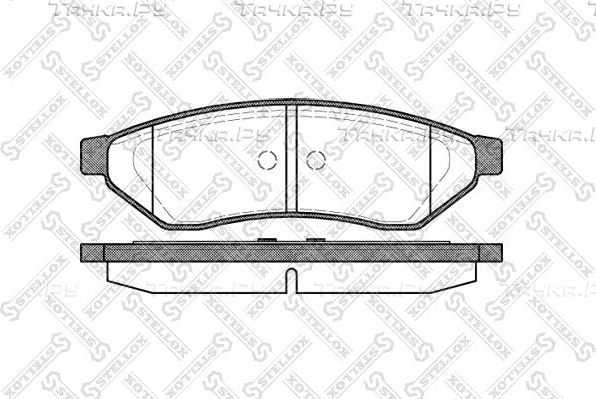 Тормозные колодки Stellox задние для Daewoo Evanda 2002-2005. Артикул 1060 000-SX